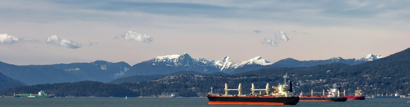 Oil tankers in Vancouver Harbour