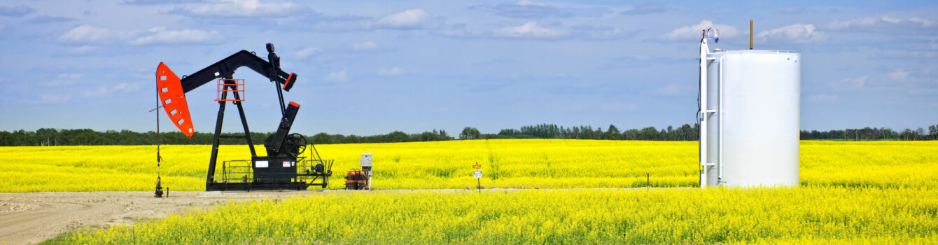 Pumpjack in Saskatchewan field