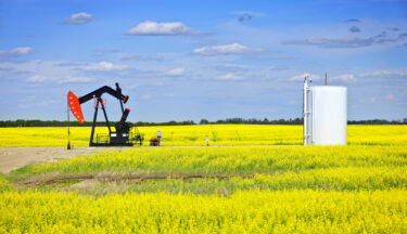 Pumpjack in Saskatchewan field