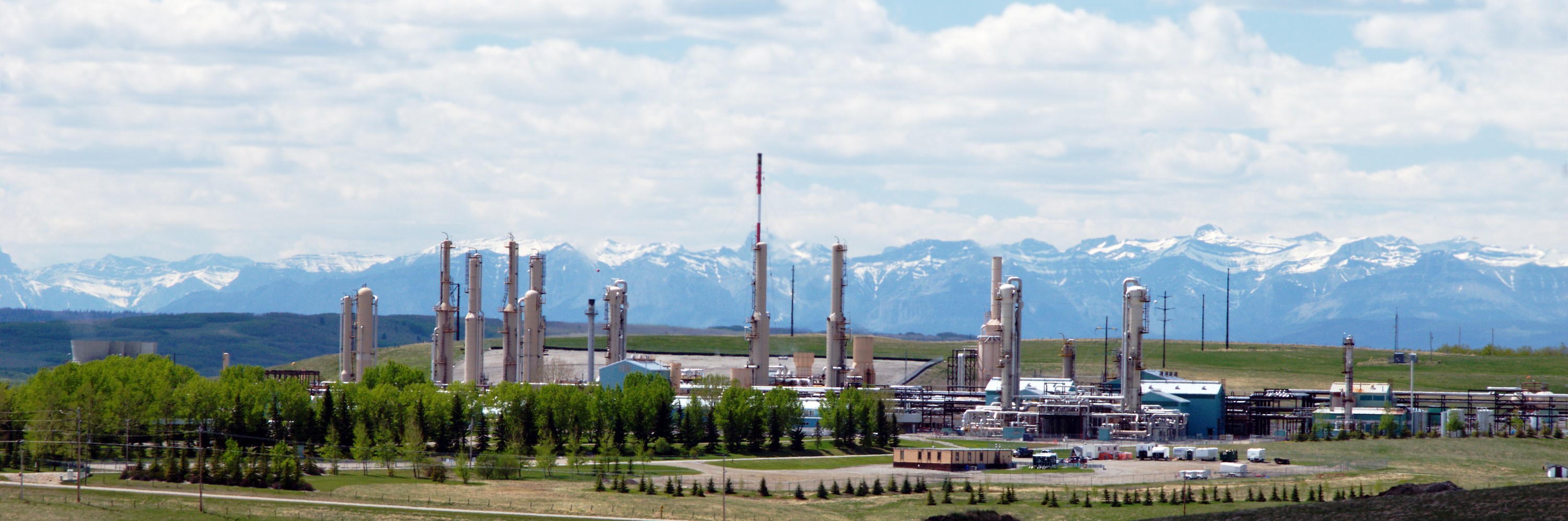 Canadian natural gas plant near Cochrane, Alberta.