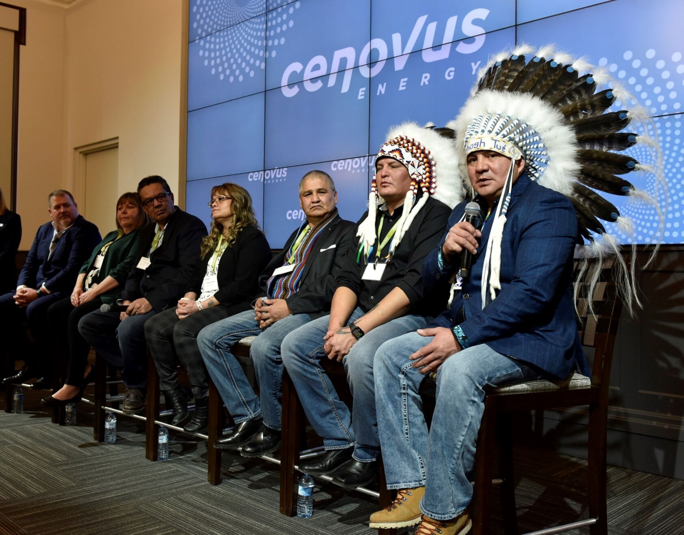 Indigenous leaders discussing UNDRIP