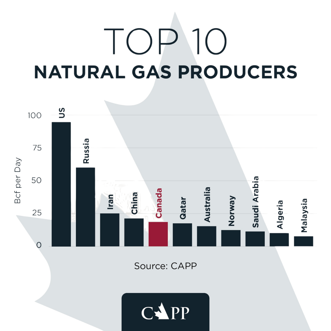 Top 10 natural gas producers
